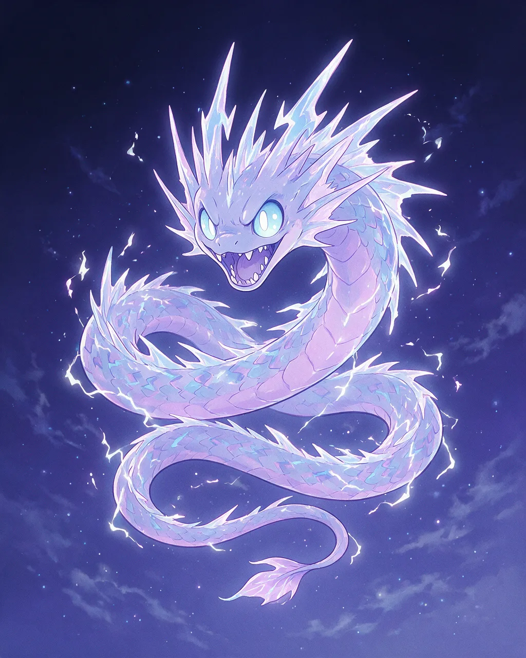 Original fantasy creature artwork of Boltstrike, a Fierce Storm-element creature.