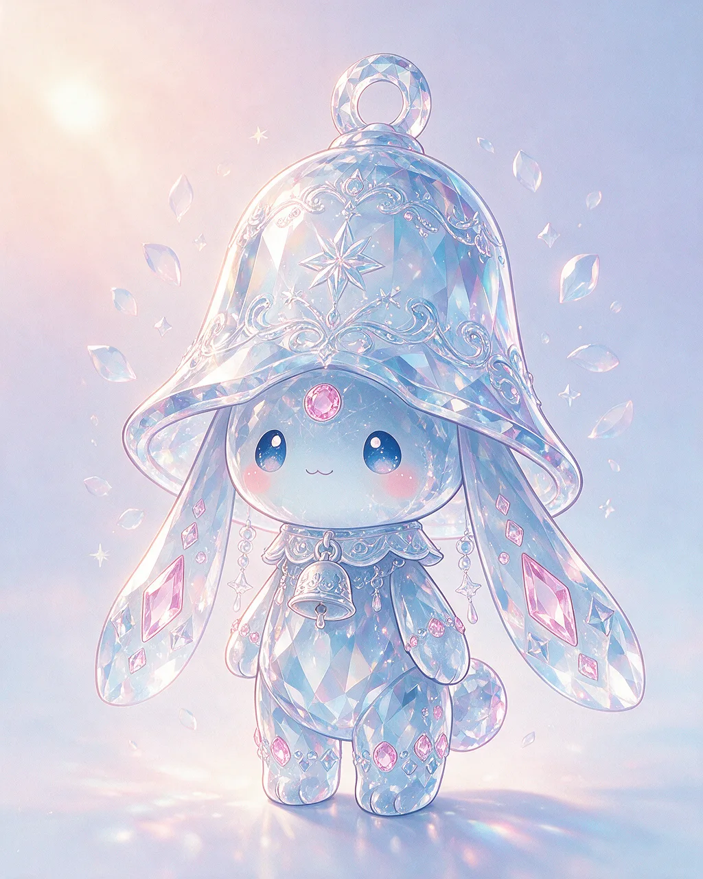 Evolved second-generation artwork of Chimeshard Ancient, a Serene Crystal-element creature.