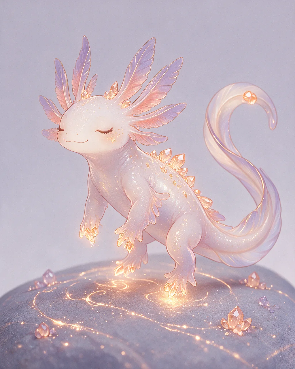 Evolved second-generation artwork of Cinderpaw Prime, a Serene Ember-element creature.