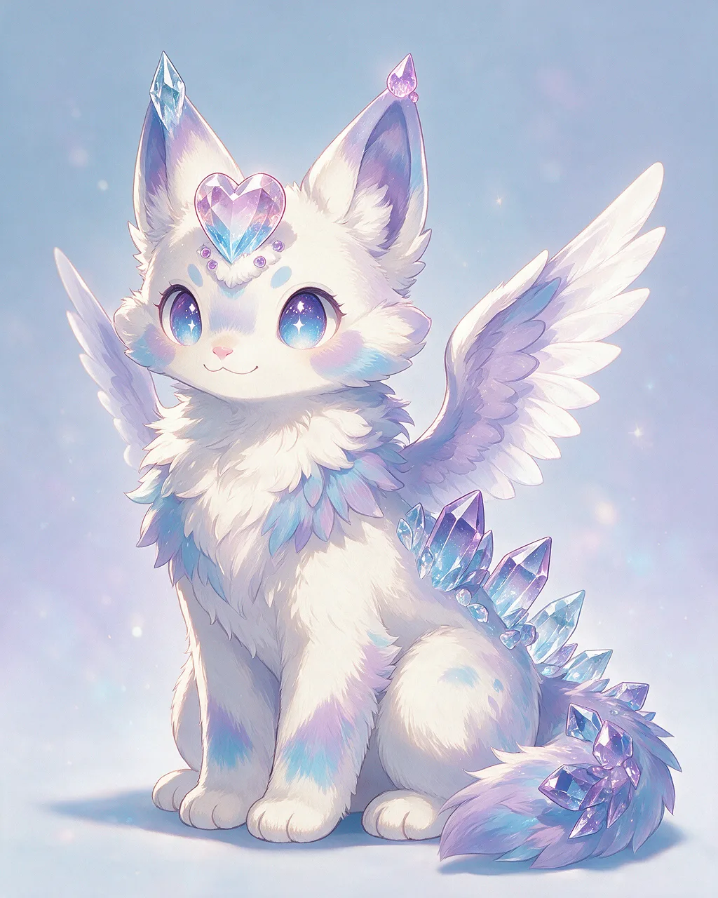Evolved second-generation artwork of Crystalcompanion Ancient, a Loyal Crystal-element creature.