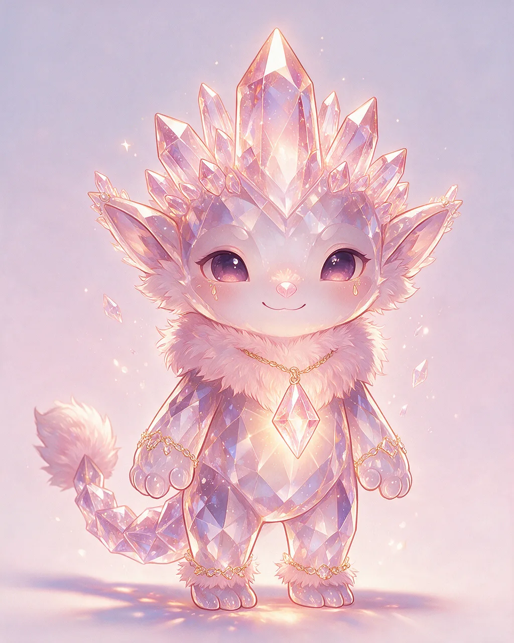 Evolved second-generation artwork of Crystalnurture Prime, a Gentle Crystal-element creature.