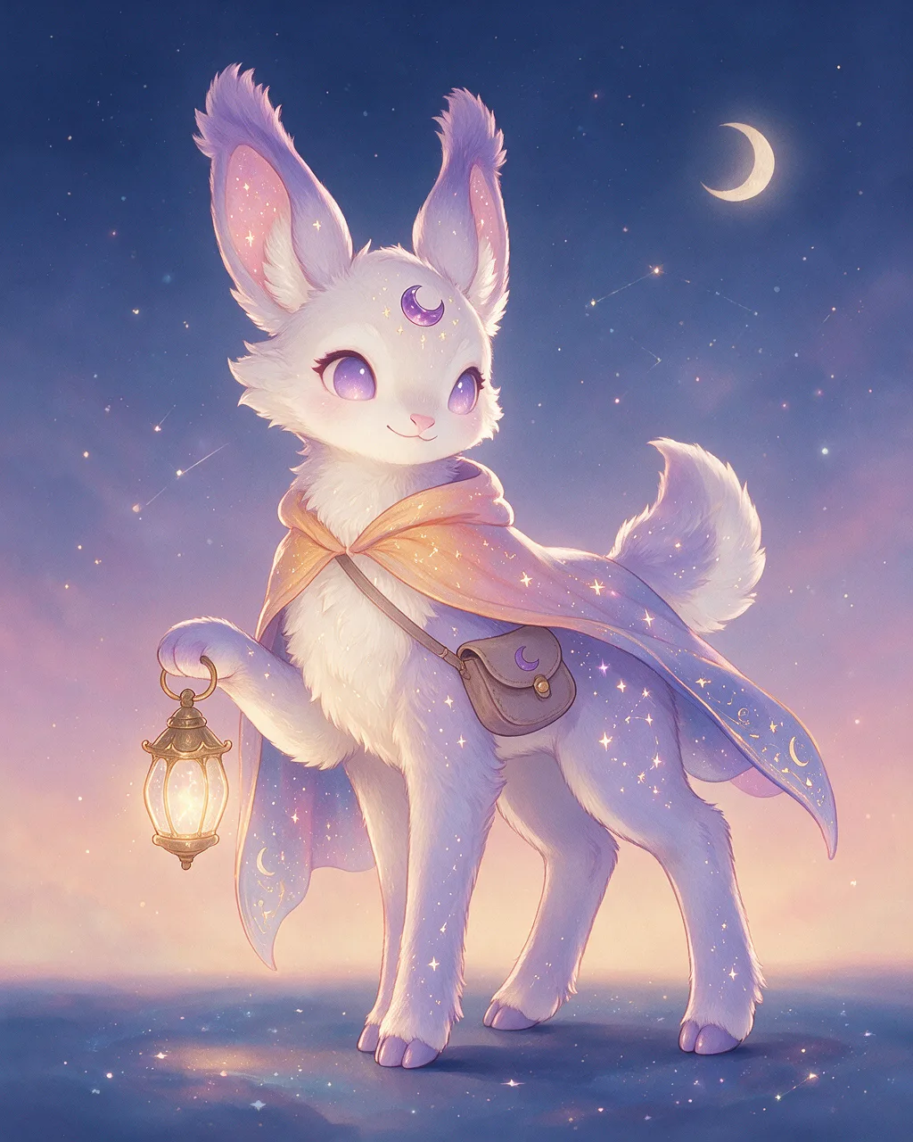Evolved second-generation artwork of Duskprobe Grand, a Curious Dusk-element creature.