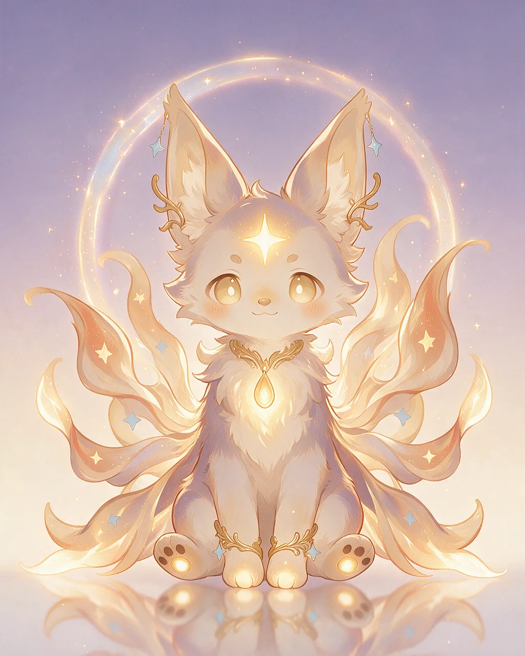 Evolved second-generation artwork of Duskwarmth Ancient, a Gentle Dusk-element creature.