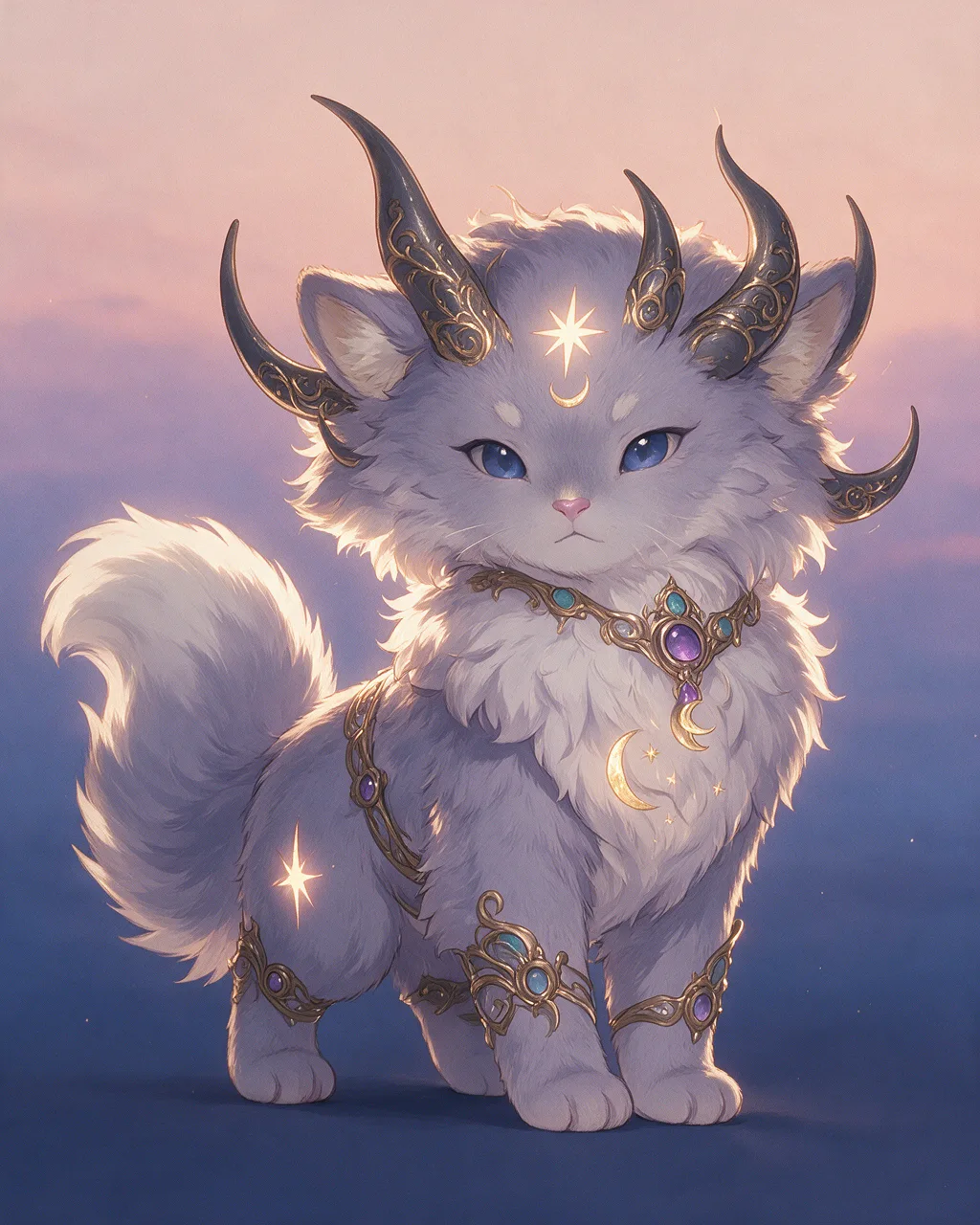 Evolved second-generation artwork of Duskwatch Noble, a Loyal Dusk-element creature.
