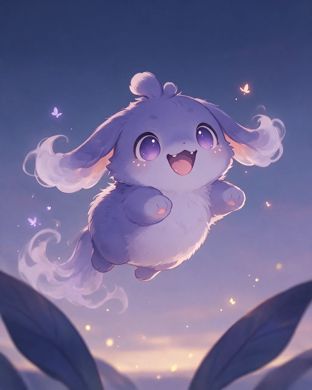 Original fantasy creature artwork of Gloomtrick, a Mischievous Dusk-element creature.