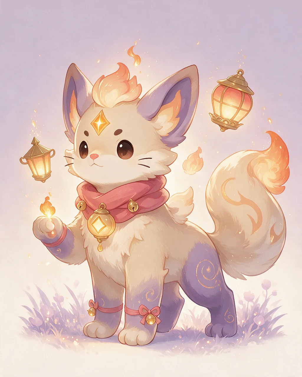 Evolved second-generation artwork of Hearthguard Grand, a Loyal Ember-element creature.