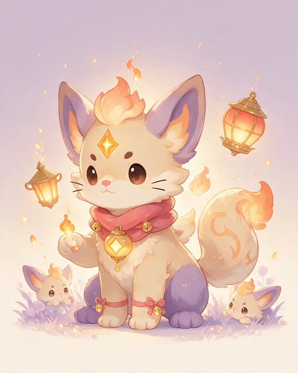Original fantasy creature artwork of Hearthguard, a Loyal Ember-element creature.