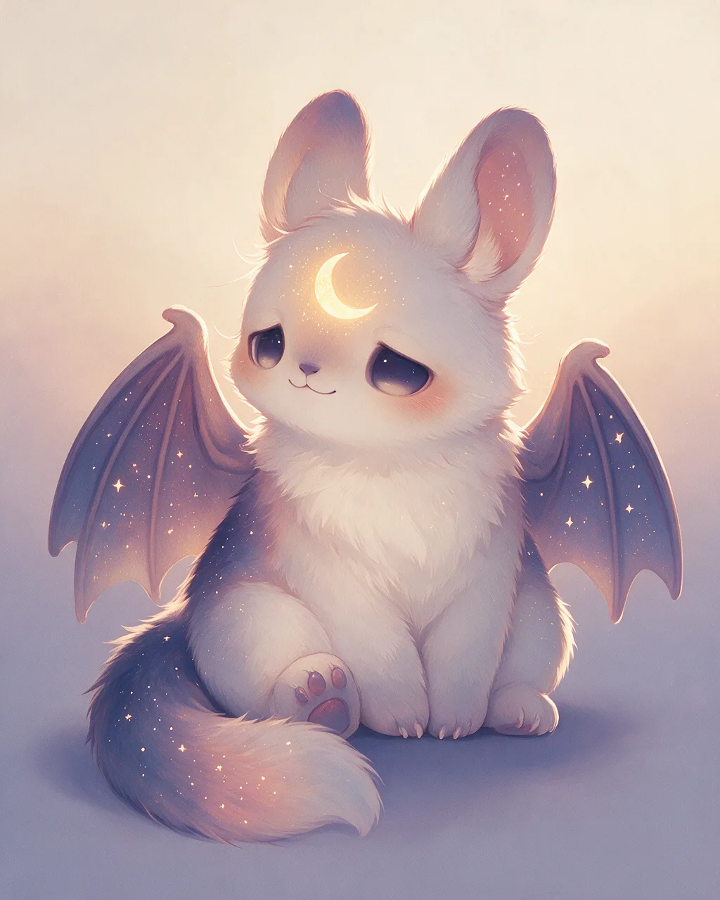 Evolved second-generation artwork of Nightcomfort Sage, a Gentle Dusk-element creature.