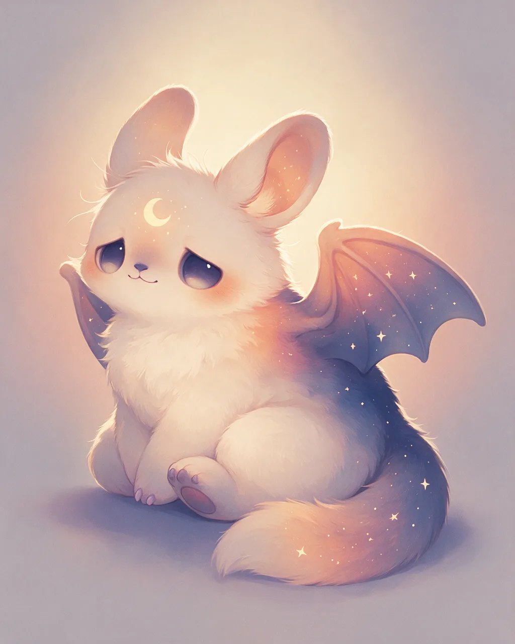 Original fantasy creature artwork of Nightcomfort, a Gentle Dusk-element creature.