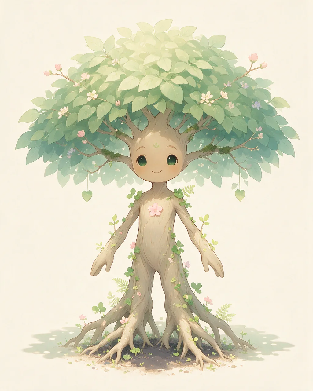 Original fantasy creature artwork of Saplingguard, a Loyal Grove-element creature.