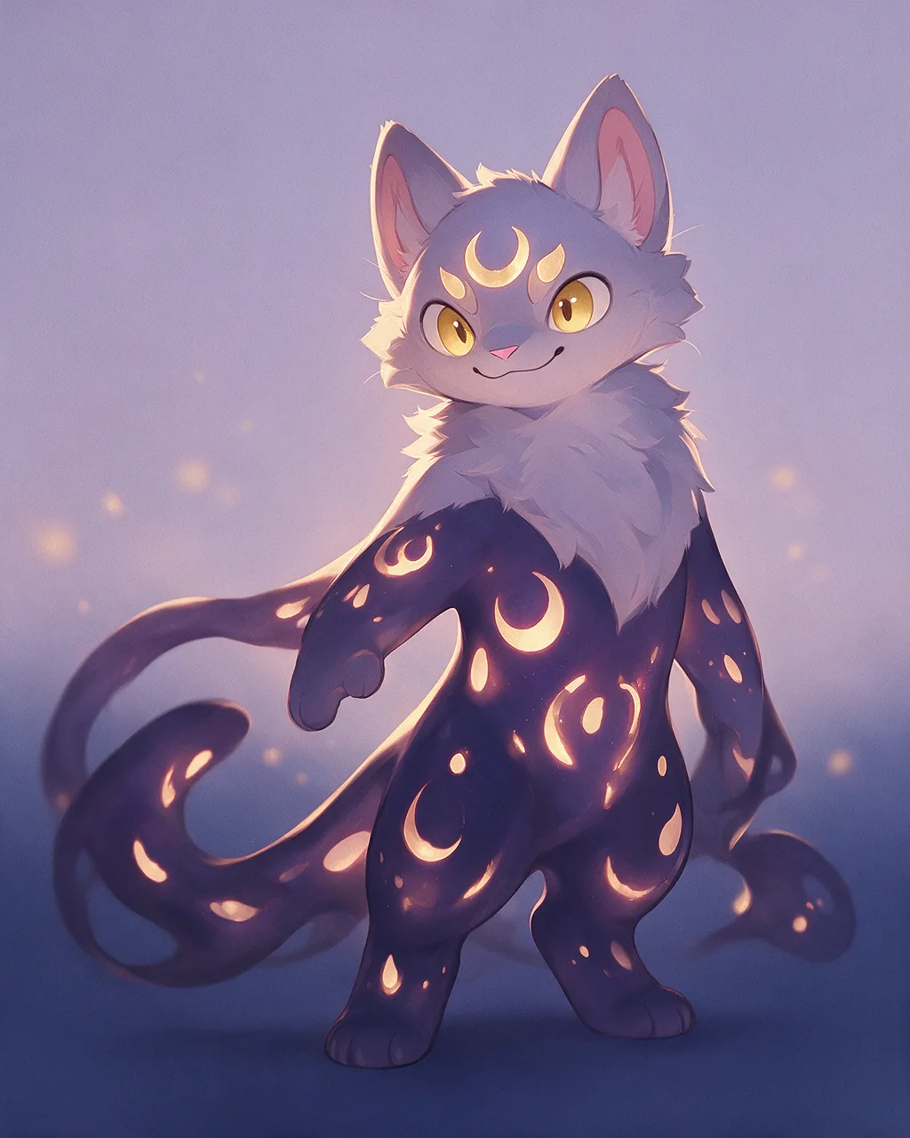 Evolved second-generation artwork of Shadowtrick Elder, a Mischievous Dusk-element creature.