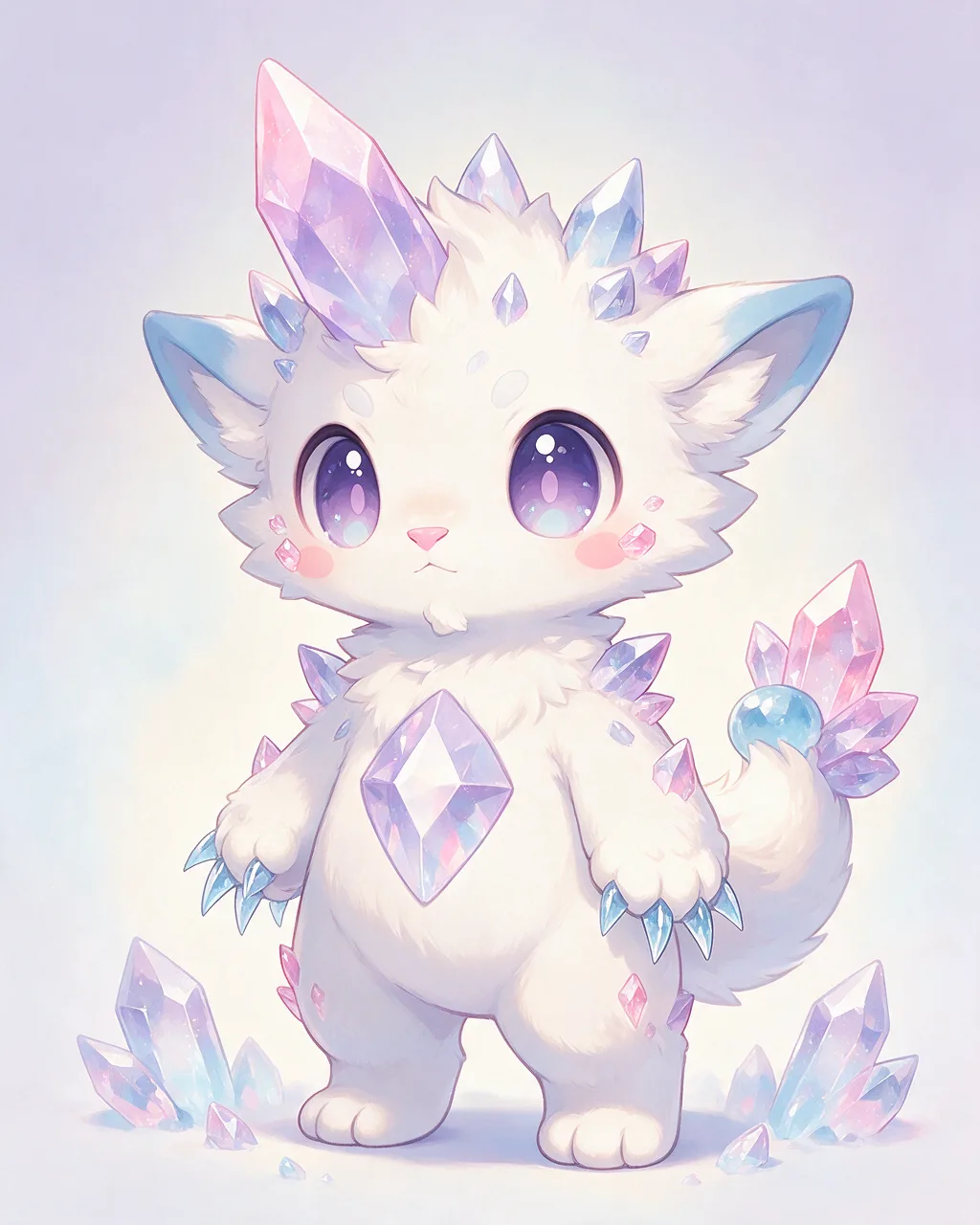 Original fantasy creature artwork of Shardkeeper, a Loyal Crystal-element creature.