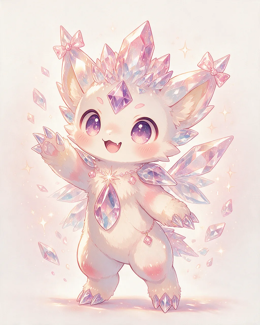 Evolved second-generation artwork of Shardprank Noble, a Mischievous Crystal-element creature.
