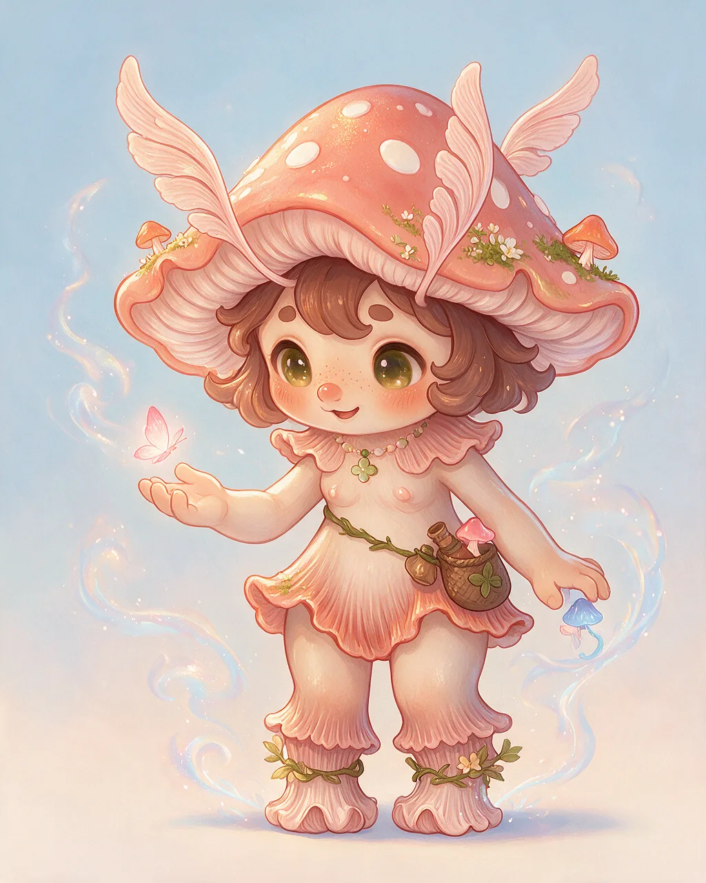 Evolved second-generation artwork of Sporeling Regal, a Curious Grove-element creature.