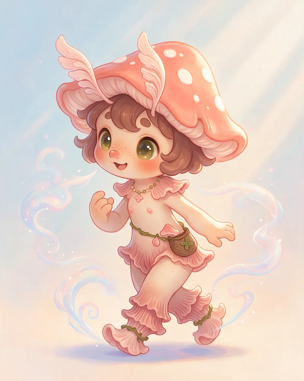 Original fantasy creature artwork of Sporeling, a Curious Grove-element creature.