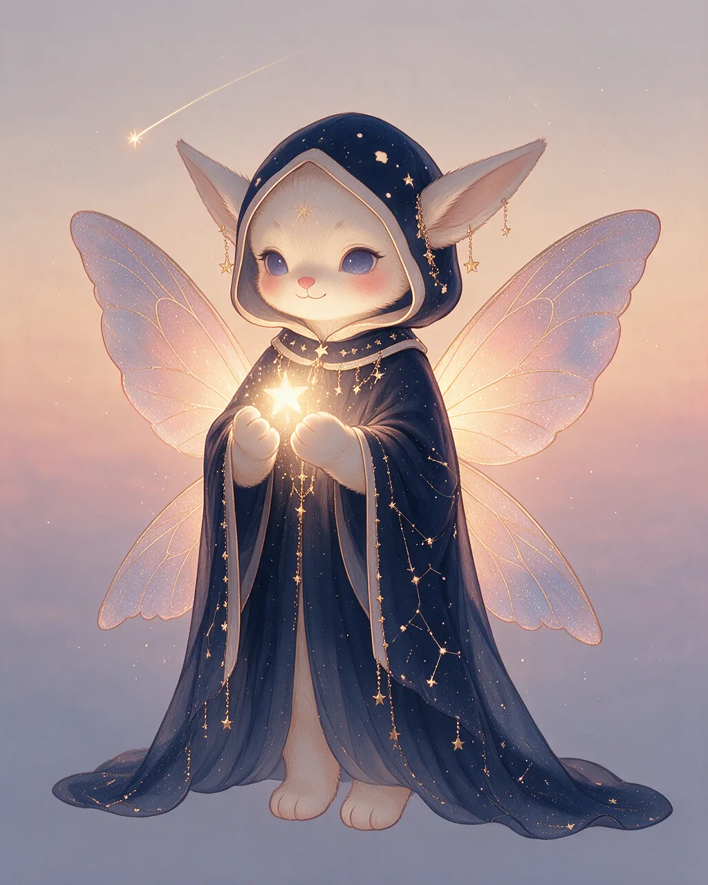 Evolved second-generation artwork of Starwhisper Ancient, a Gentle Dusk-element creature.