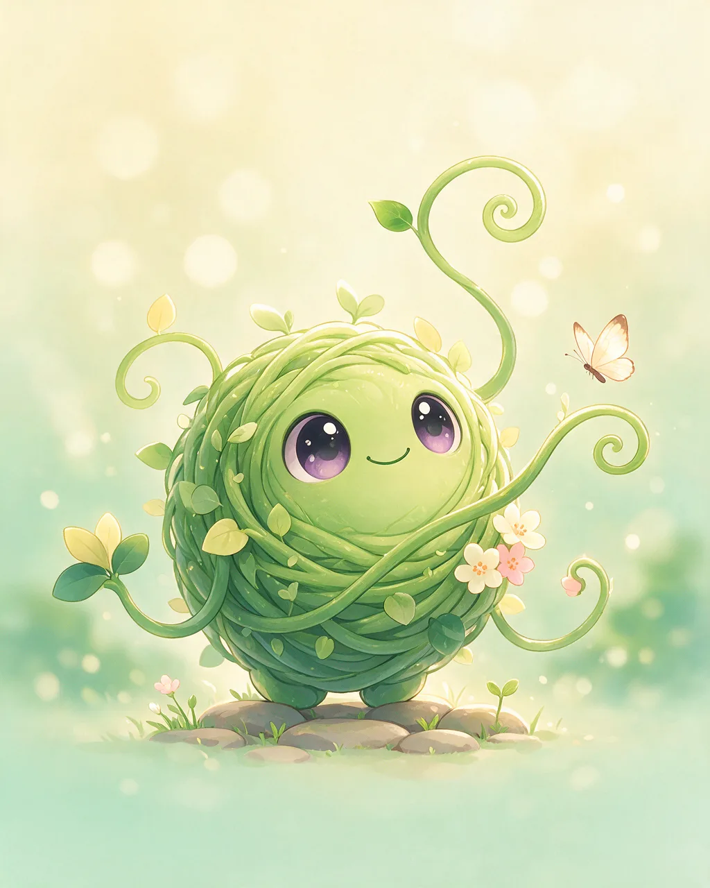 Original fantasy creature artwork of Tendrilprobe, a Curious Grove-element creature.