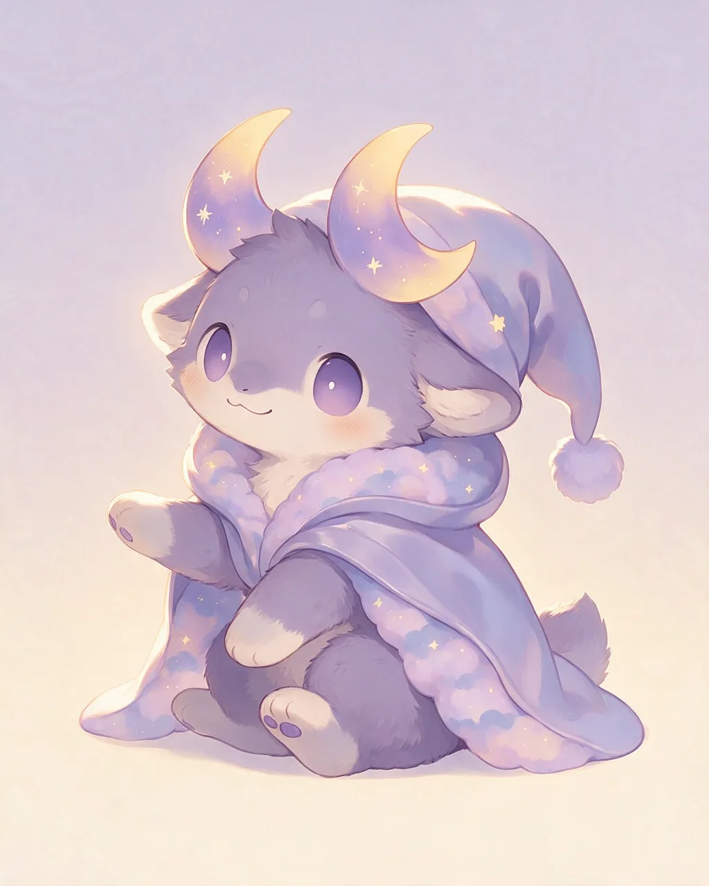 Original fantasy creature artwork of Twilightrest, a Serene Dusk-element creature.
