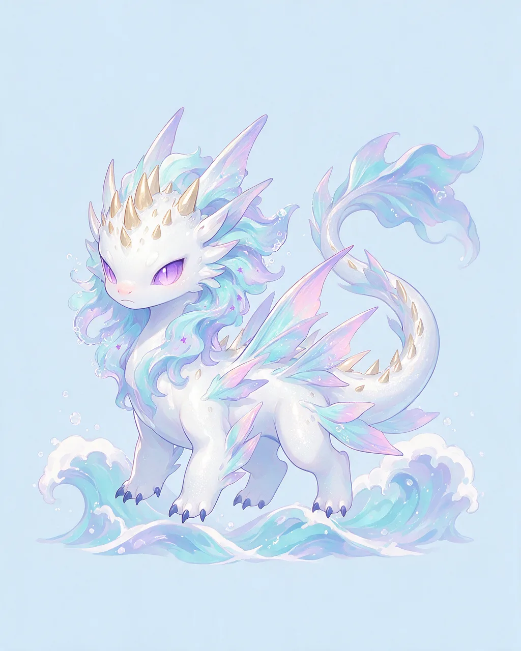 Original fantasy creature artwork of Undertow, a Fierce Tide-element creature.
