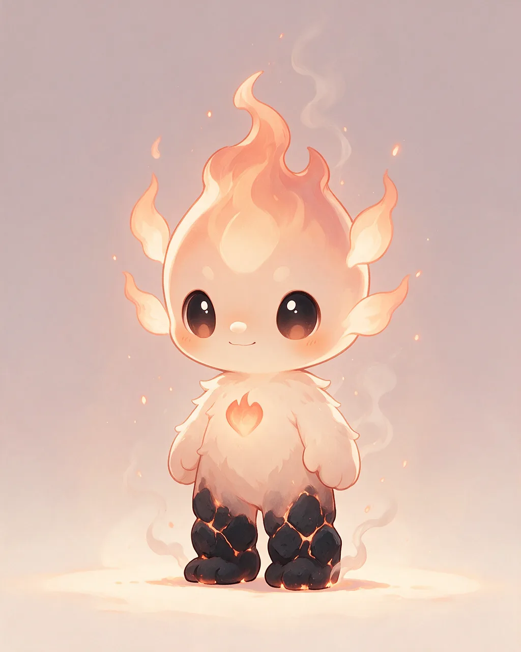 Original fantasy creature artwork of Watchflame, a Loyal Ember-element creature.