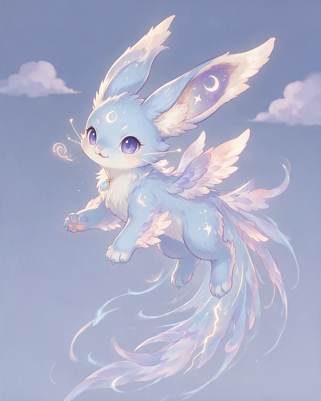 Evolved second-generation artwork of Windnose Elder, a Curious Storm-element creature.