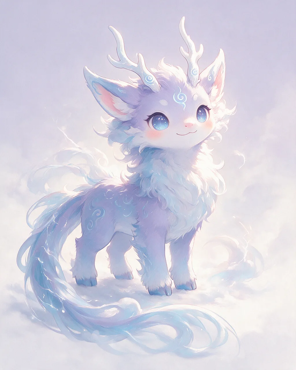 Evolved second-generation artwork of Zephyrpet Elder, a Gentle Storm-element creature.